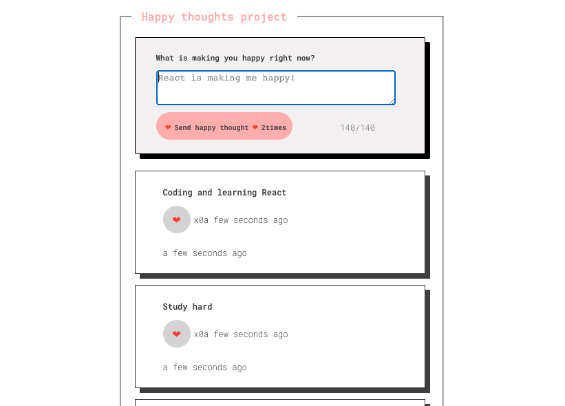 happy thoughts project preview